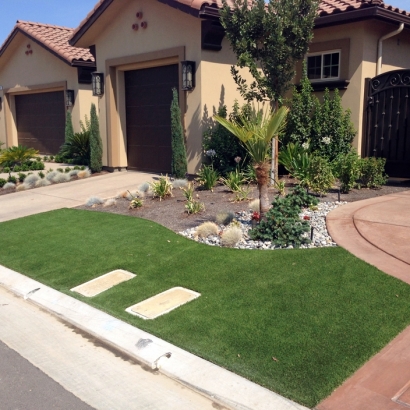 Plastic Grass Grayson, California Garden Ideas, Small Front Yard Landscaping