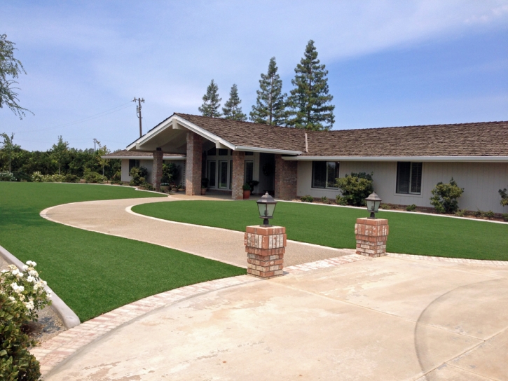 Artificial Grass Carpet Denair, California Lawn And Landscape, Front Yard Design