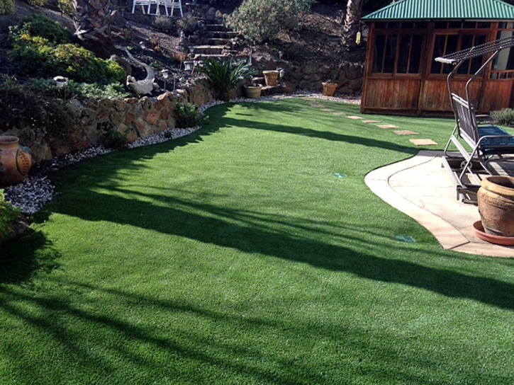 Installing Artificial Grass Riverbank, California Lawns, Backyard Landscape Ideas