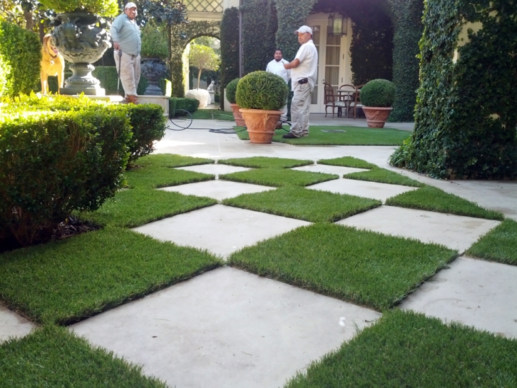 Synthetic Grass Grayson, California Backyard Playground, Pavers