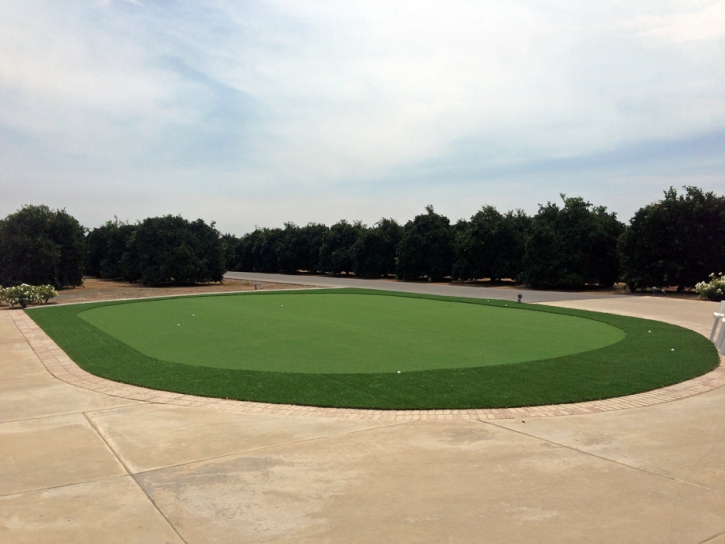 Synthetic Grass Westley, California Home Putting Green, Front Yard Design